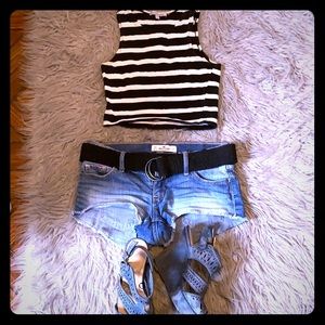 Striped crop top